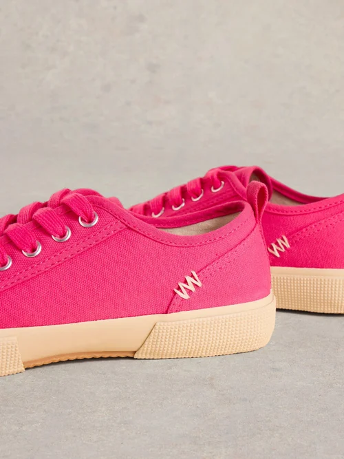 Baskets À Lacets En Toile Pippa - Brt Pink - 41 Image 3