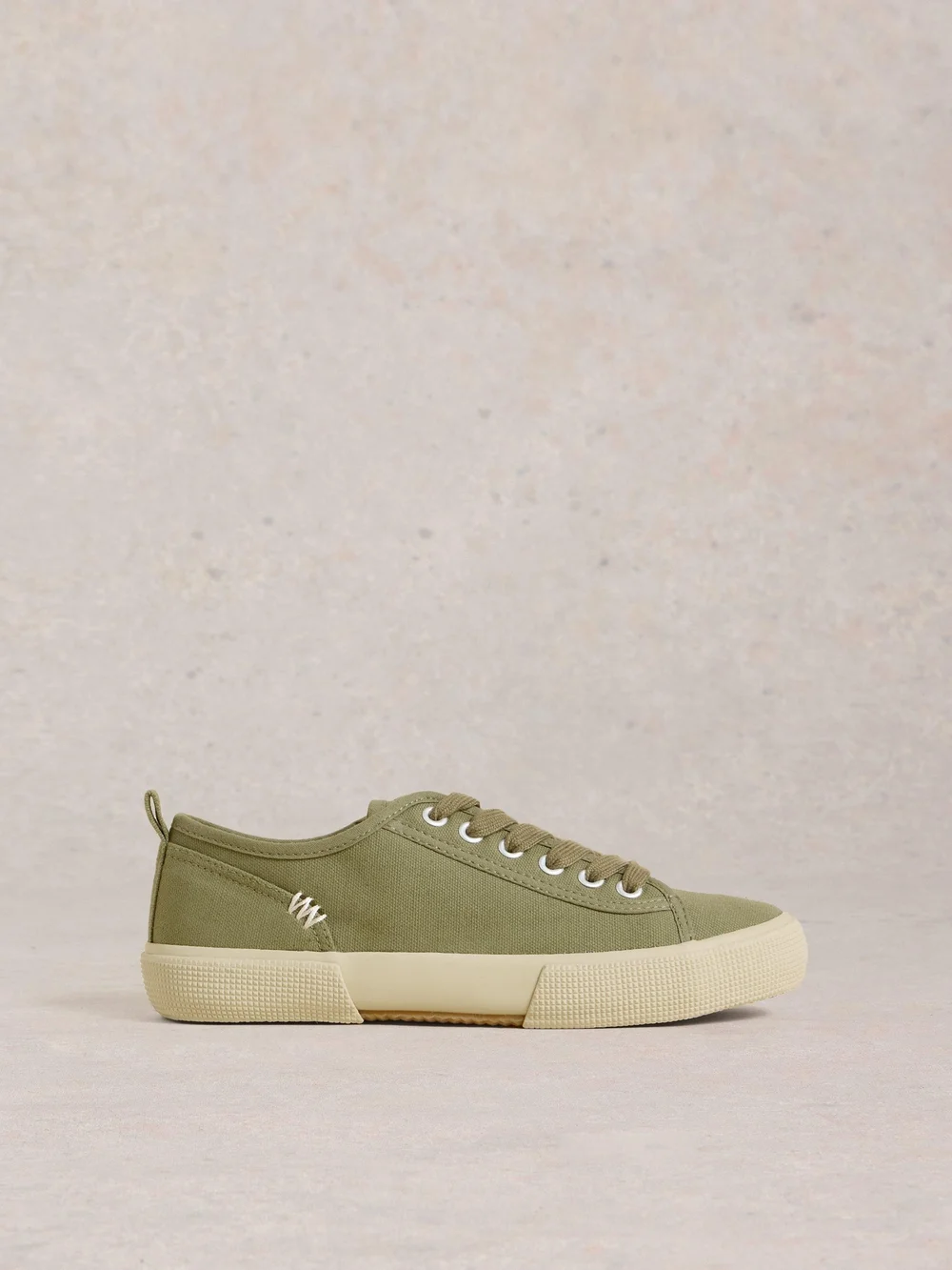 Baskets À Lacets En Toile Pippa - Khaki Grn - 41 Image 1