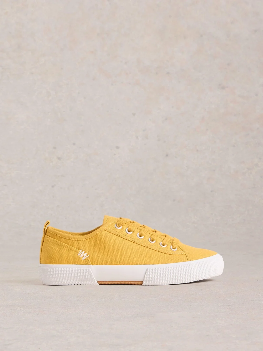 Baskets À Lacets En Toile Pippa - Mid Yellow - 36 Image 1