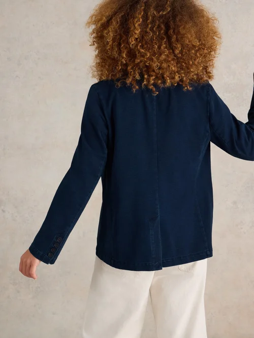 Blazer en jersey Evelyn - Dk Denim - 52 Image 4