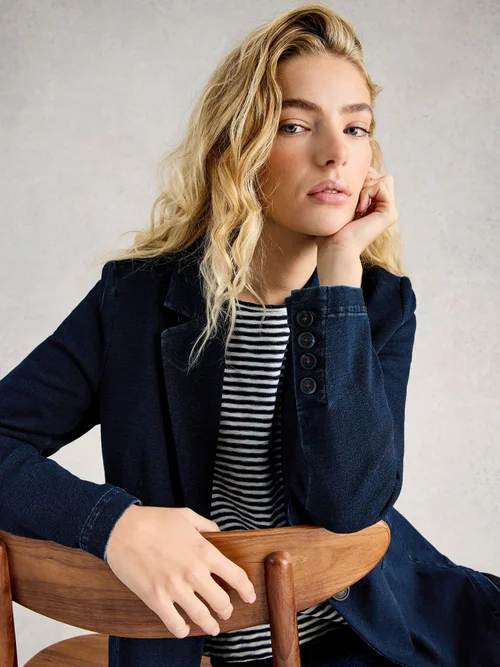 Blazer en jersey Evelyn - Dk Denim - 52 Image 1