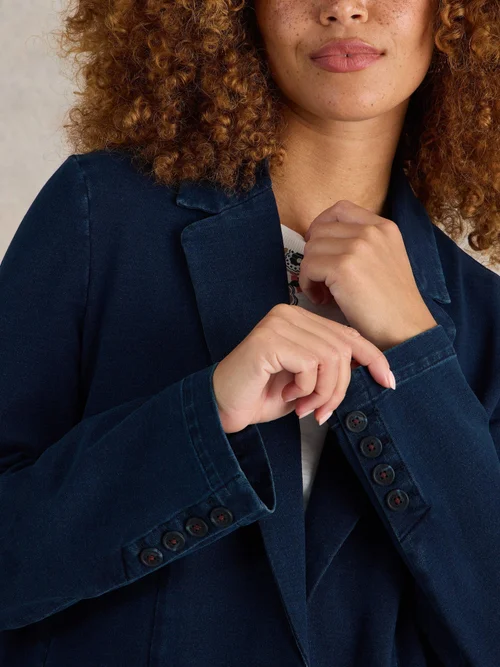 Blazer en jersey Evelyn - Dk Denim - 52 Image 3