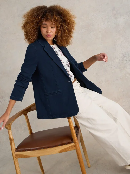 Blazer en jersey Evelyn - Dk Denim - 52 Image 1
