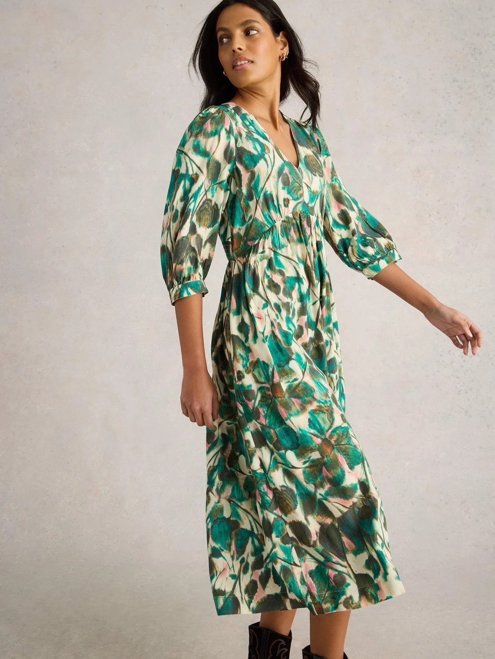 Robe midi Lucy - Green Pr - 52/R Image 1
