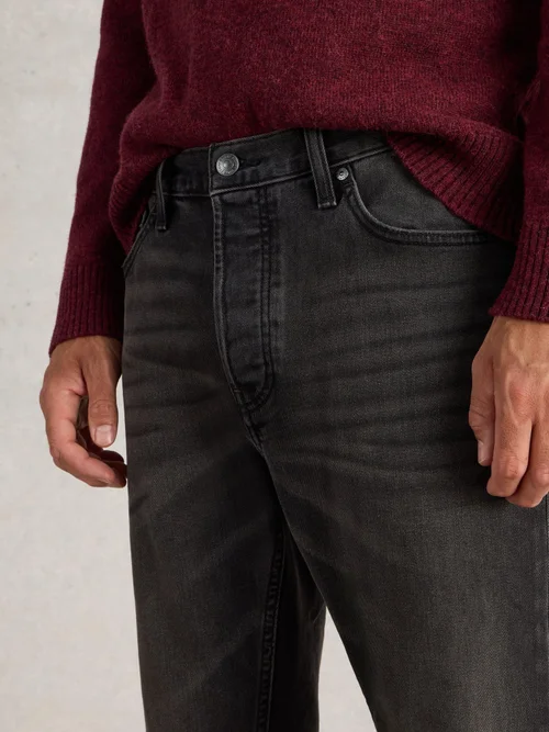 Jean droit Eastwood avec braguette zippée - Washed Blk - 40/R Image 3