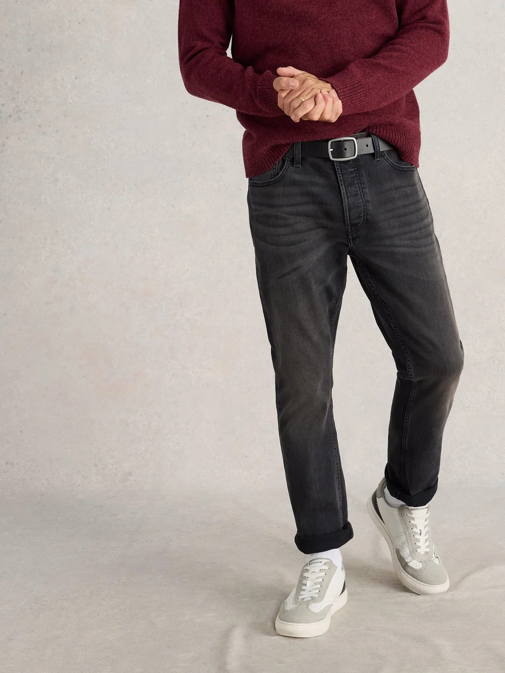 Jean droit Eastwood avec braguette zippée - Washed Blk - 40/R Image 1