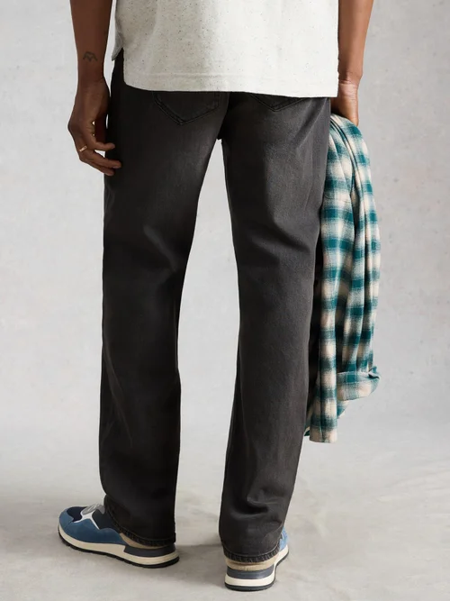 Jean droit Eastwood avec braguette zippée - Washed Blk - 40/R Image 4