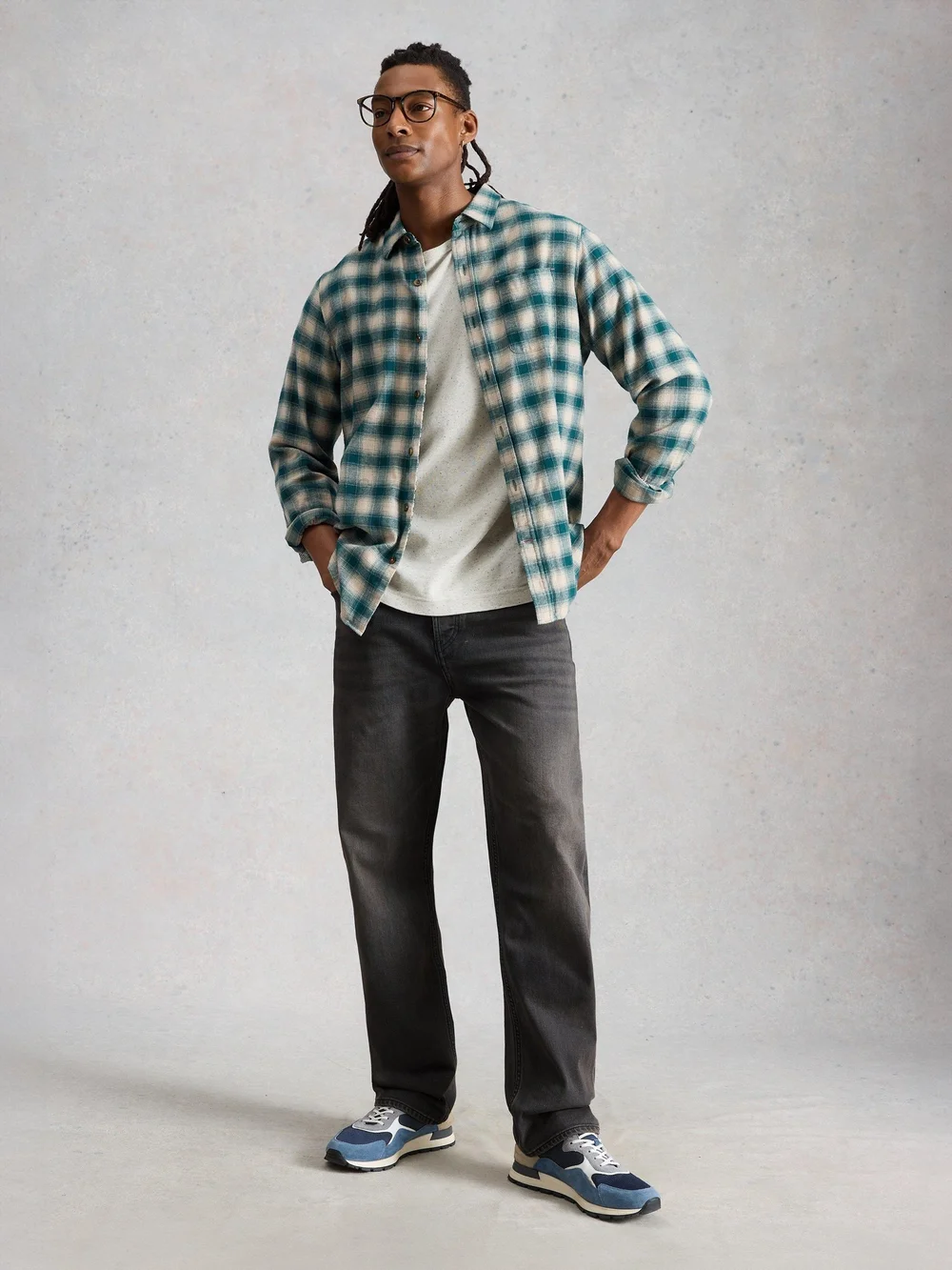 Jean droit Eastwood avec braguette zippée - Washed Blk - 40/R Image 1