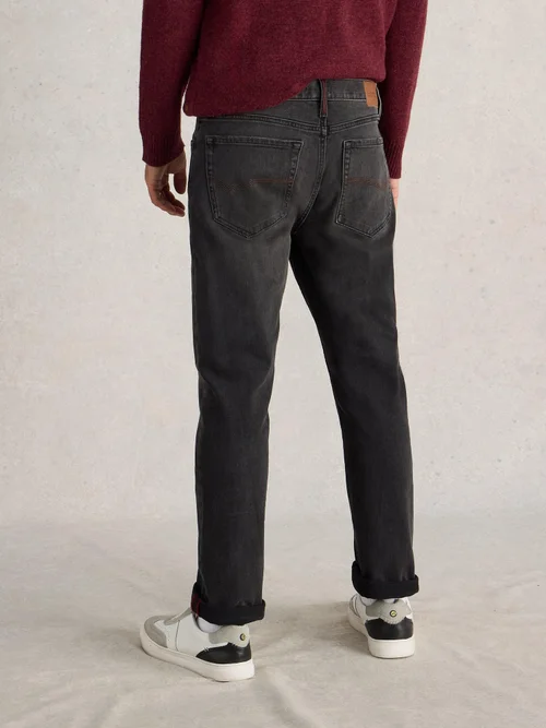 Jean droit Eastwood avec braguette zippée - Washed Blk - 40/R Image 4