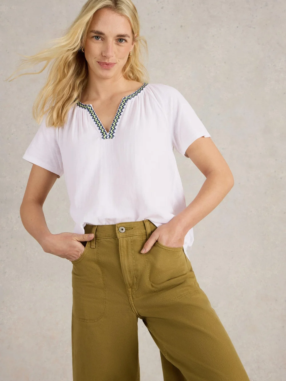 TOP BRODÉ LUCIA - White Mlt - 48 Image 1