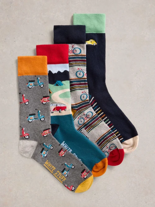 Lot de 4 paires de chaussettes Road Trip - Navy Multi - 44-46 Image 2