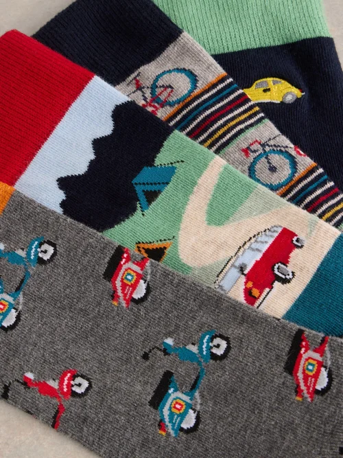 Lot de 4 paires de chaussettes Road Trip - Navy Multi - 44-46 Image 3