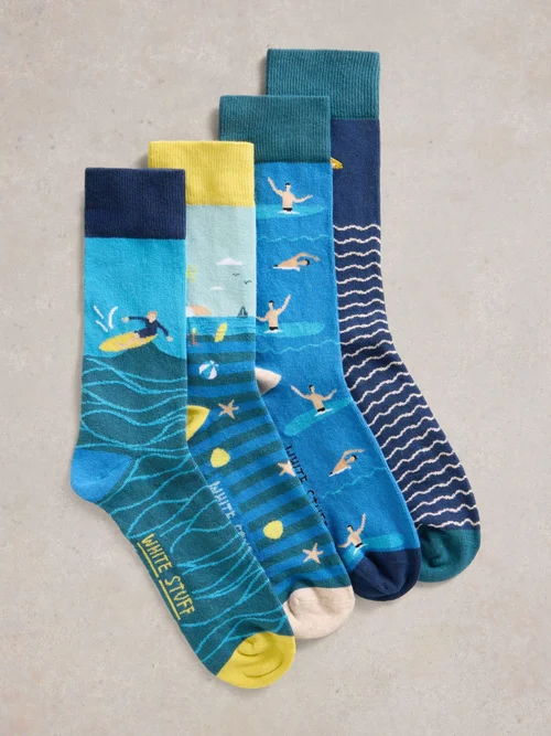 Lot de 4 chaussettes Beside the Seaside - Blue Mlt - 44-46 Image 2