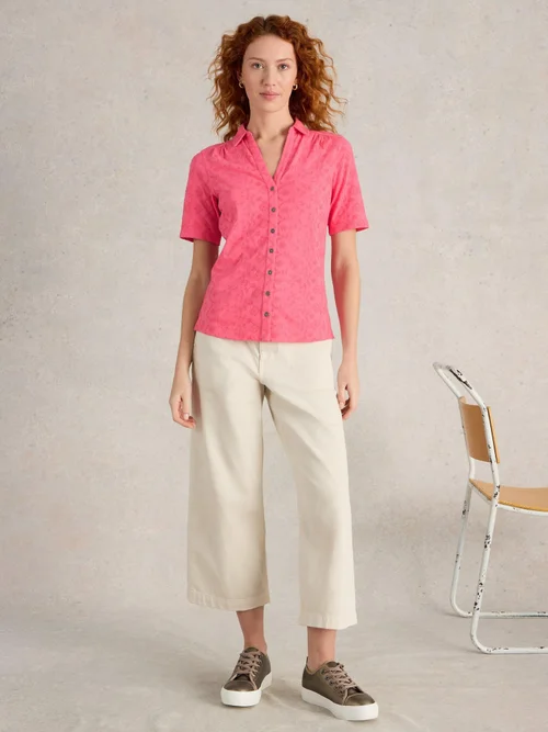 CHEMISE ANNIE SS BRODERIE - Brt Pink - 52 Image 2