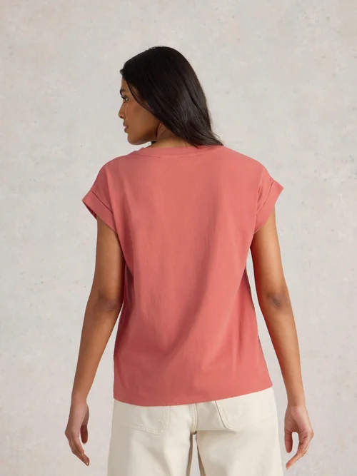 T-SHIRT BRODÉ BETTY - Mid Pink - 50 Image 4