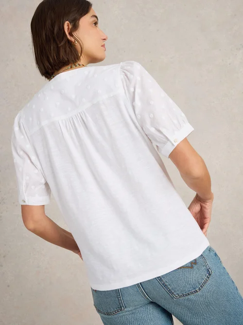 Top Brodé Ellie - Bril White - 50 Image 4