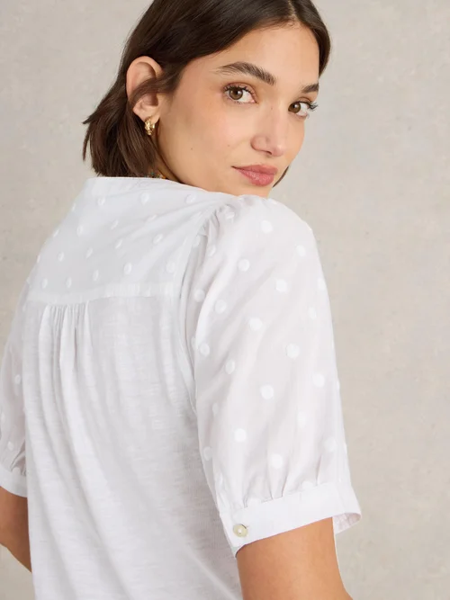 Top Brodé Ellie - Bril White - 50 Image 3