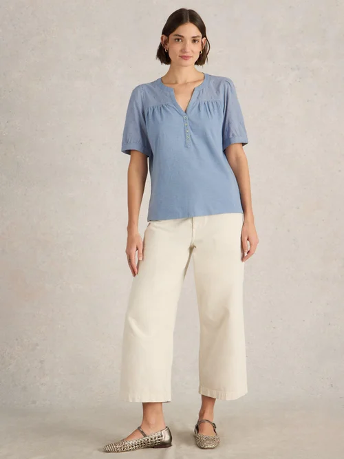 Top Brodé Ellie - Mid Blue - 52 Image 2
