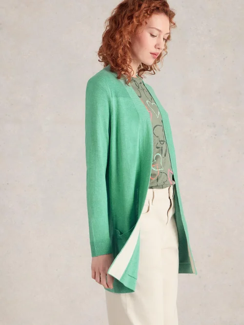 CARDIGAN LONG TANYA - Mid Teal - 38 Image 3