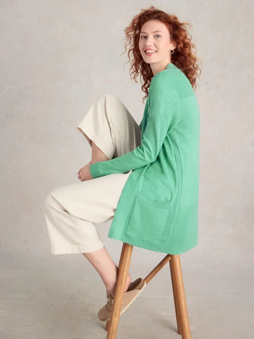 CARDIGAN LONG TANYA - Mid Teal - 38 Image 1