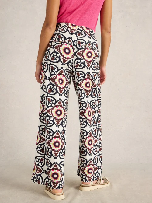 Pantalon en lin mélangé Lucy - White Pr - 52/R Image 4