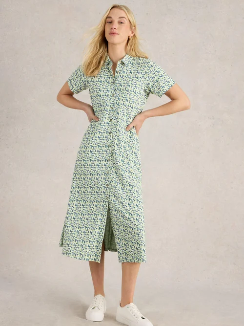 Robe Chemise En Jersey Rua - Green Mlt - 52/R Image 1