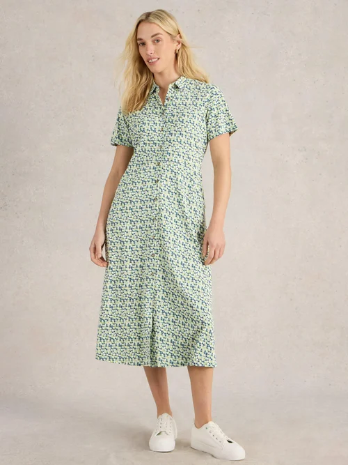 Robe Chemise En Jersey Rua - Green Mlt - 52/R Image 2