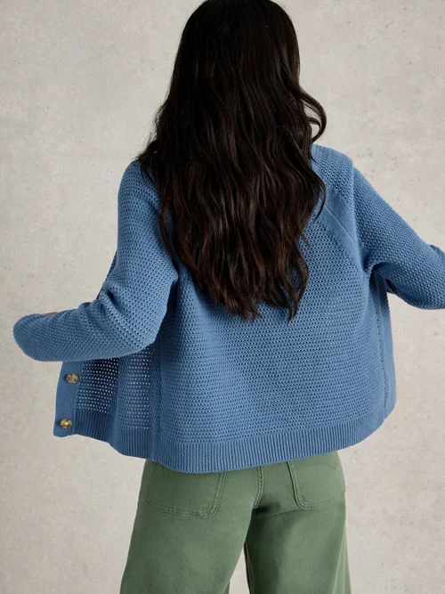Cardigan à col Chaterly - Mid Blue - XL Image 4