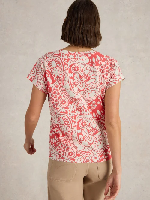 T-Shirt À Encolure En V Nelly - Coral Mlt - 52 Image 4