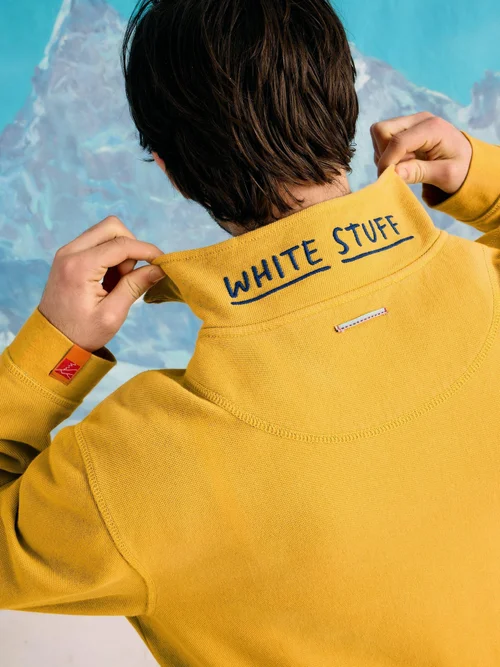 Sweat Demi-Zip En Piqué - Dp Yellow - XXXL Image 3