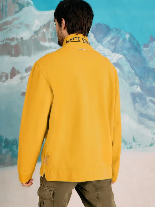 Sweat Demi-Zip En Piqué - Dp Yellow - XXXL Image 4