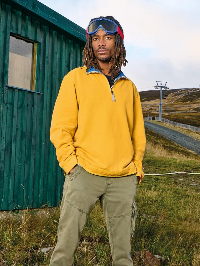 Sweat Demi-Zip En Piqué