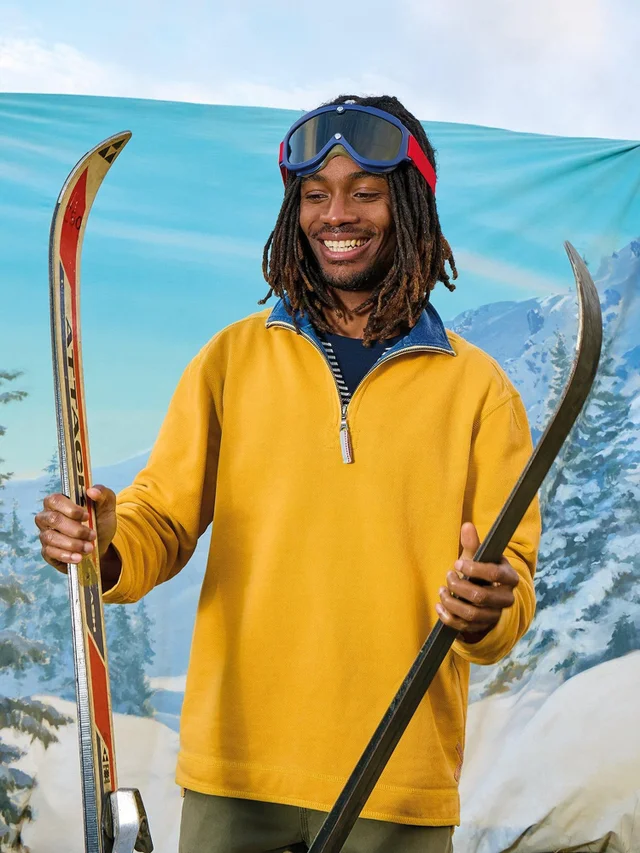 Sweat Demi-Zip En Piqué