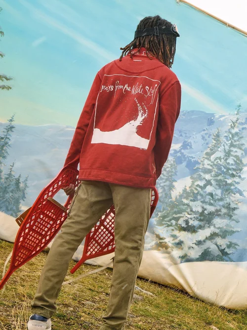 Sweat Demi-Zip En Piqué - Red Pr - XXXL Image 1