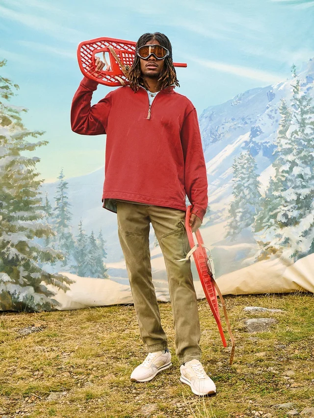 Sweat Demi-Zip En Piqué