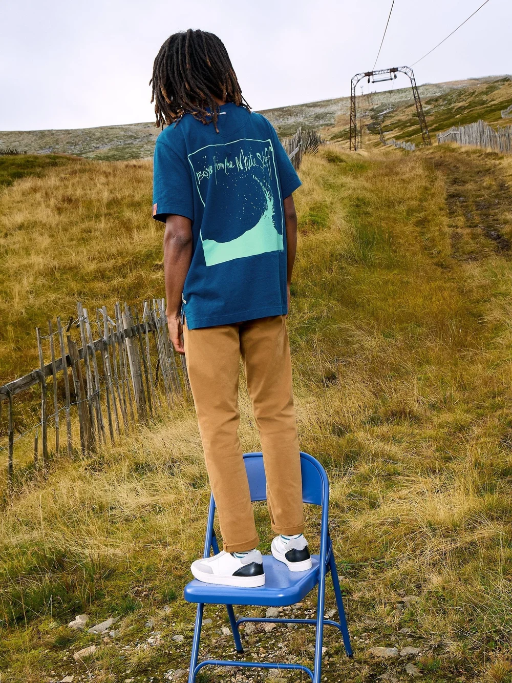 T-shirt à poche - Blue Pr - S Image 1