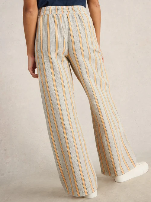 Pantalon Belle en lin mélangé - White Mlt - 52/R Image 4