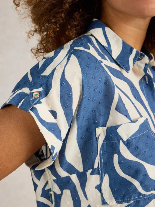 Chemise En Coton Biologique Ellie - Navy Pr - 42 Image 3