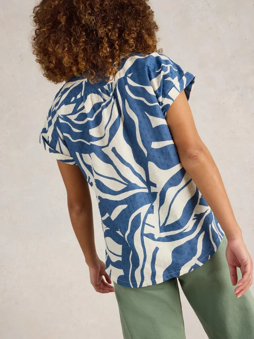 Chemise En Coton Biologique Ellie - Navy Pr - 44 Image 4