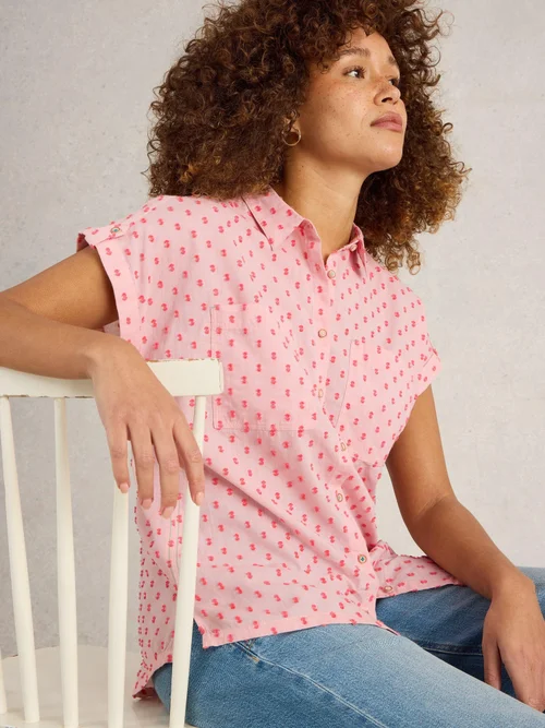 Chemise En Coton Biologique Ellie - Pink Mlt - 52 Image 1