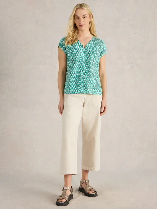 Top en coton biologique Rae - Green Pr - 44 Image 2