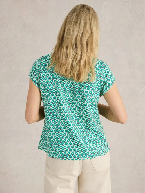 Top en coton biologique Rae - Green Pr - 52 Image 4