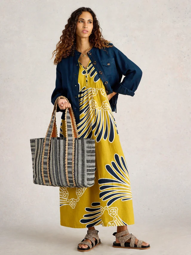 Robe longue en lin mélangé Lorna