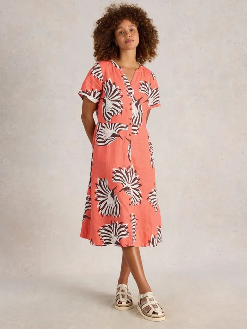 Robe en lin Iris - Coral Pr - 52/R Image 2