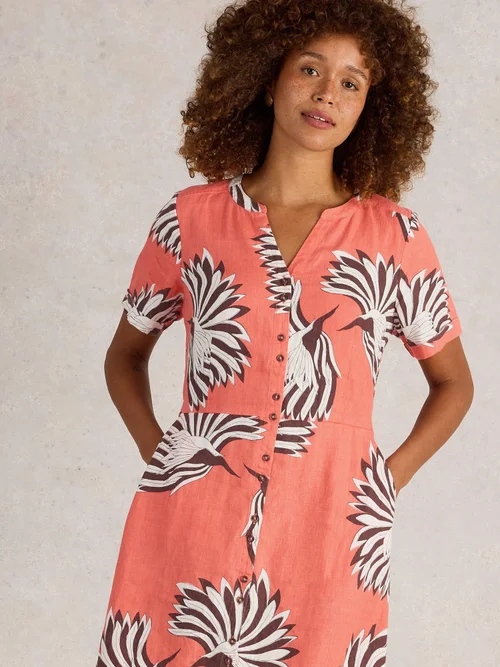 Robe en lin Iris - Coral Pr - 52/R Image 3