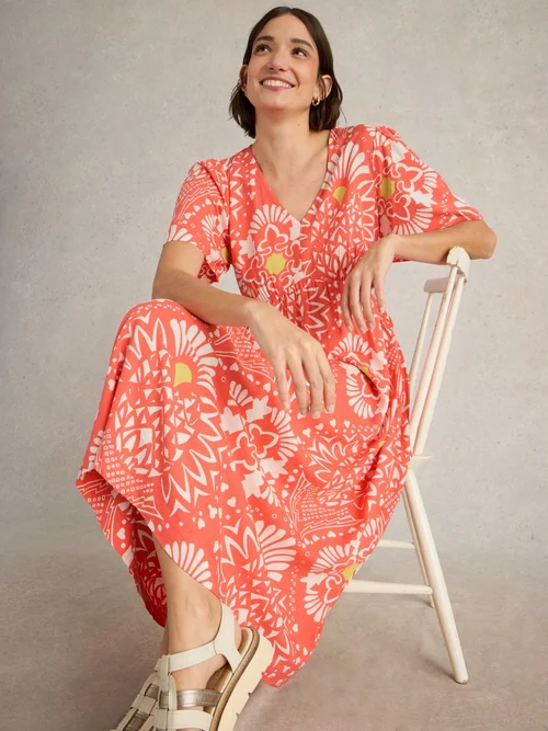 Robe midi Lucy - Coral Pr - 36/R Image 1