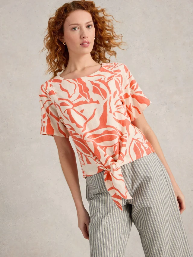 TOP À LISERET ET NŒUD SARA