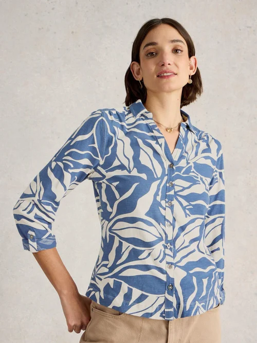 Chemise En Jersey Annie - Navy Multi - 52 Image 1