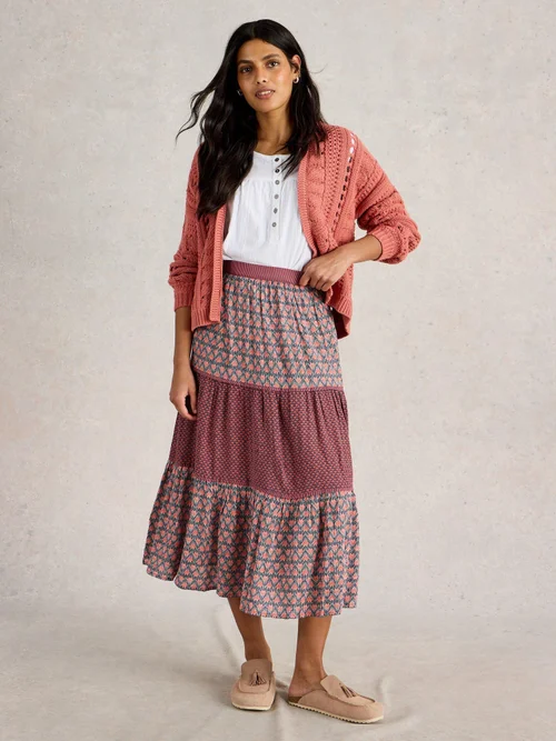Jupe imprimée mixte Mabel - Navy Multi - 52/R Image 2
