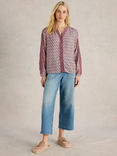 Top imprimé mixte Mabel - Navy Multi - 52 Image 2